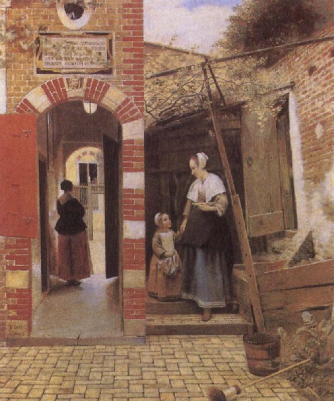 Pieter de Hooch The Countyard of a House in Delf China oil painting art